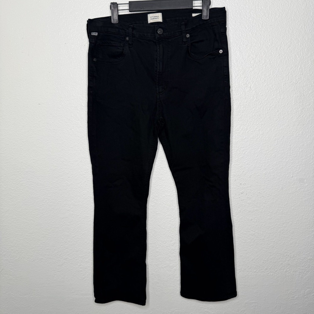 Citizens of Humanity Isola Cropped Bootcut Jeans Black Size 30 2030-1149